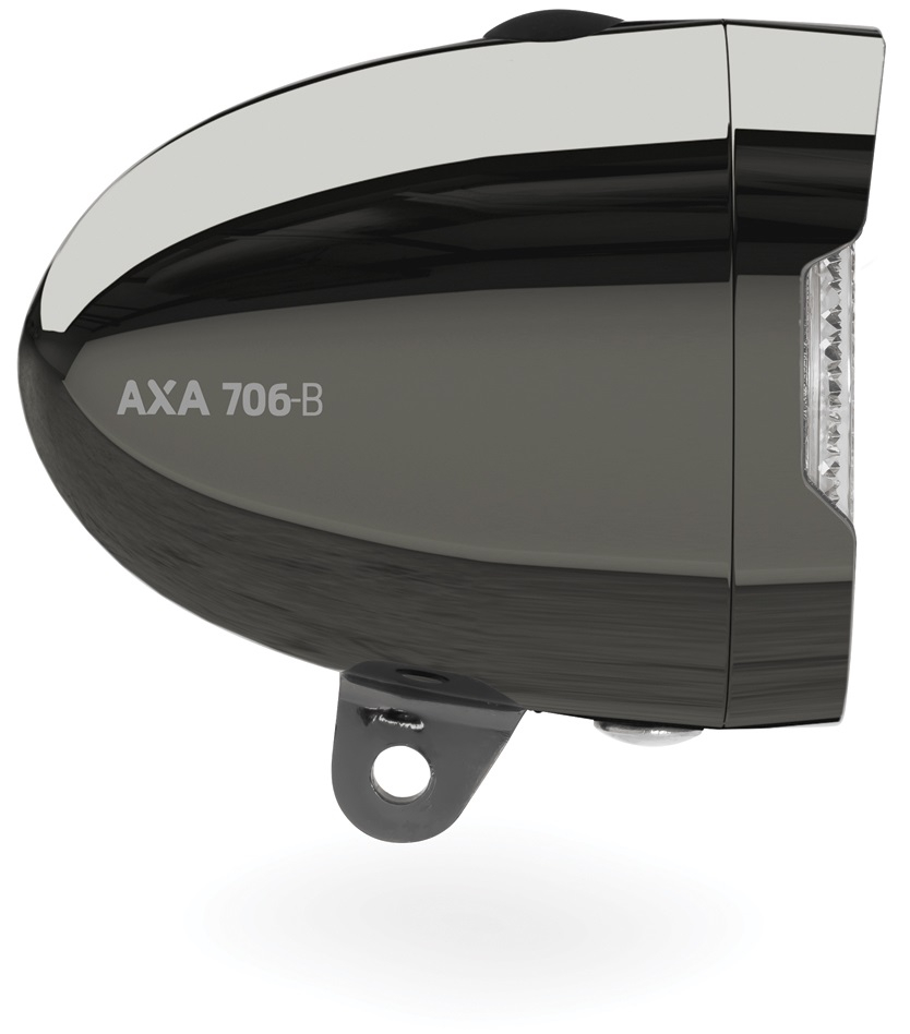 Axa koplamp 706 15 lux batt dark chrome