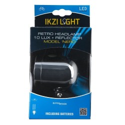IKZI Light koplamp Nero batterij 10 lux chroom